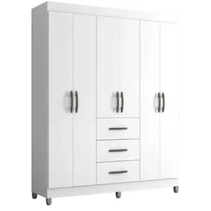 Guarda Roupa Sevilha Poquema Casal 6 Portas 3 Gavetas