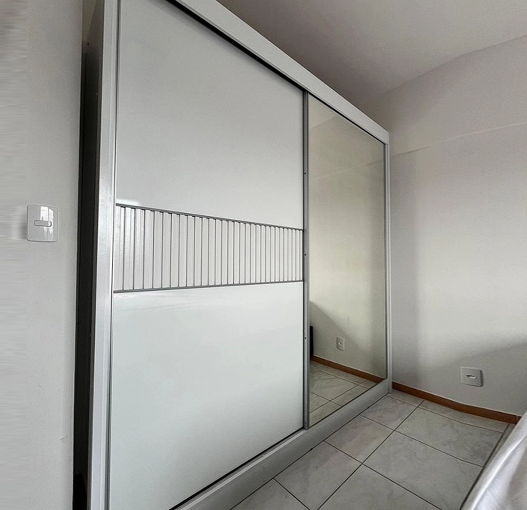 Guarda Roupa Titanium Ripado Casal com Espelho 2 Portas 6 Gavetas D Doro - Imagem 3