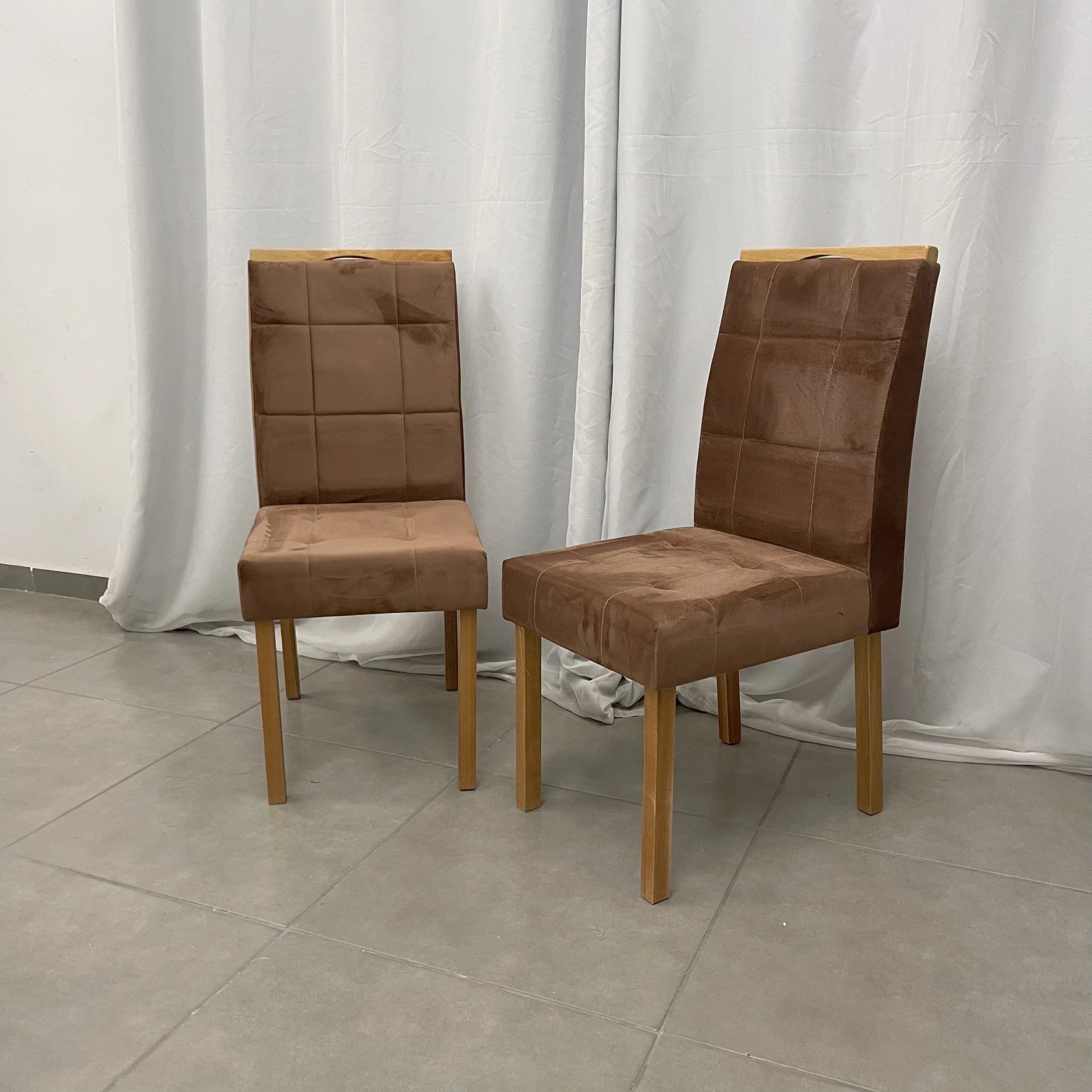 Kit 2 Cadeiras Giulia Mayra União em Veludo Estofadas - Imagem 3
