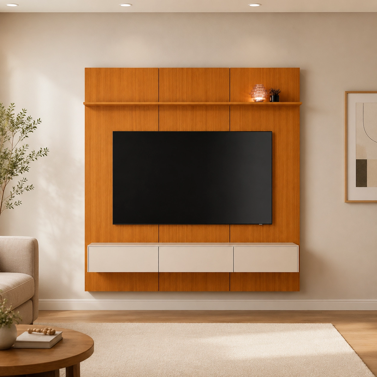 Painel Avant 179cm com Nicho Dior para Tv Até 75 Polegadas Edn - Imagem 3