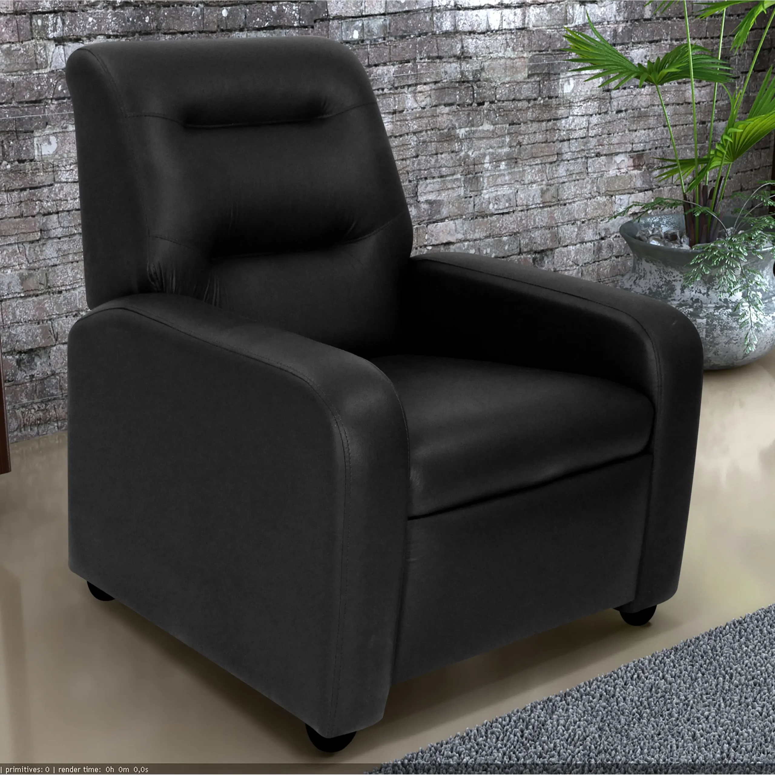 Poltrona Classic Reclinável Tecido Corino Matrix - Imagem 4