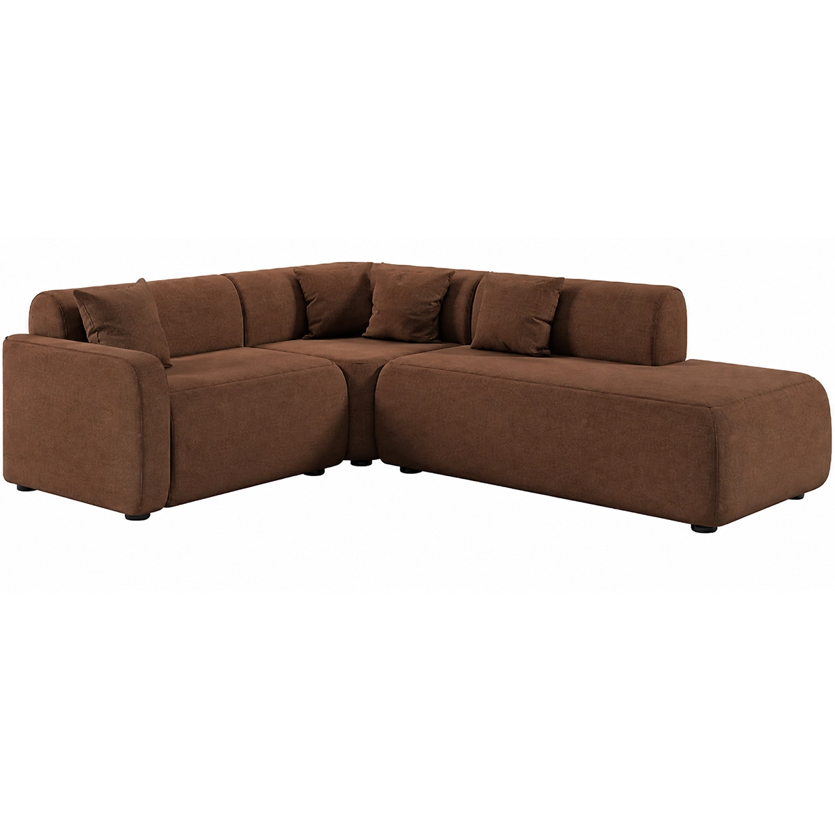 Sofá de Canto Cargo 2 Cantos com Chaise em Veludo 5 Lugares Estofart - Imagem 5
