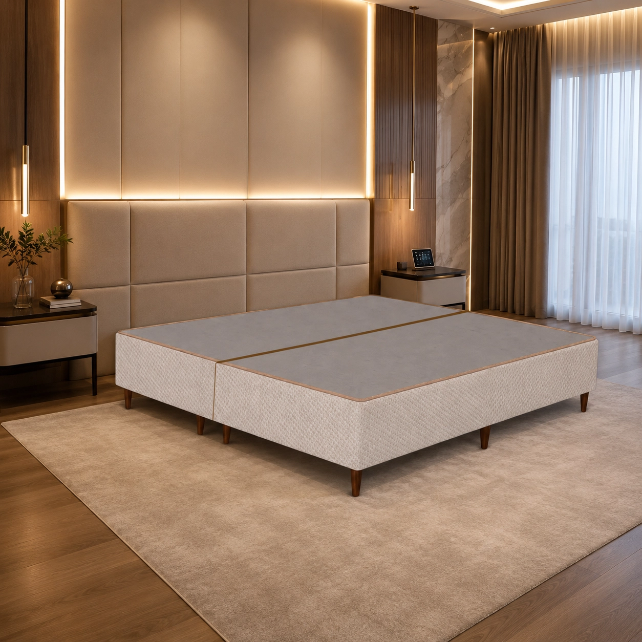 Base Bipartida Gran Palladium Queen Tecido Malha 37x198x158cm Sealy - Imagem 3