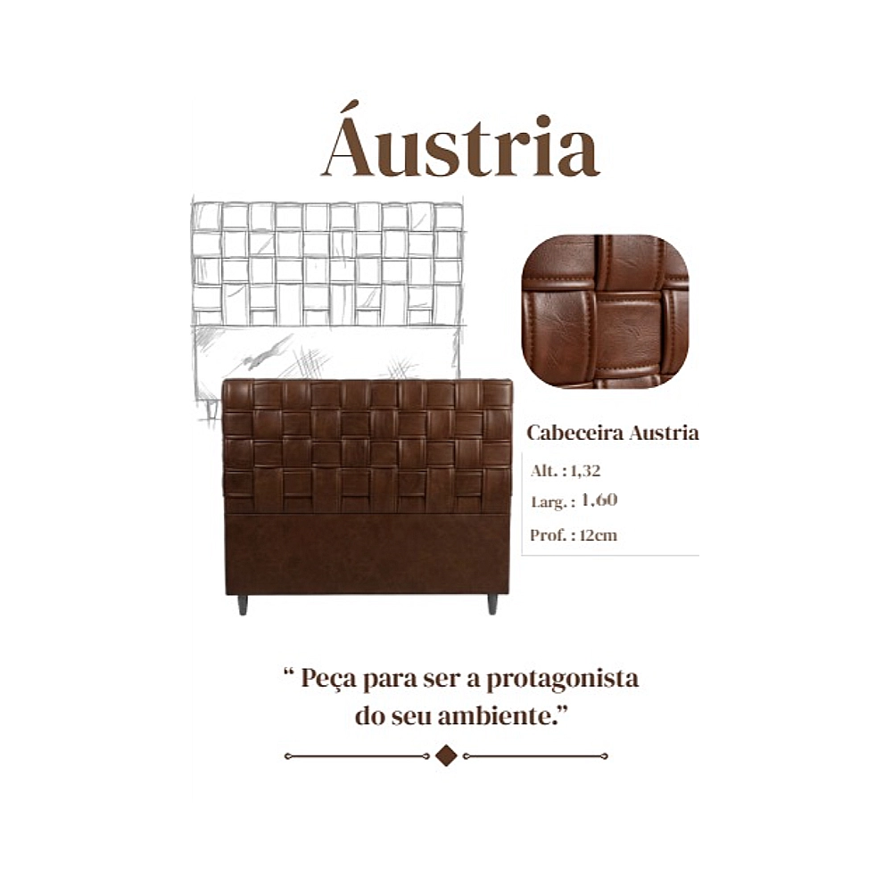 Cabeceira Austria Queen em Corino Ra - Imagem 2