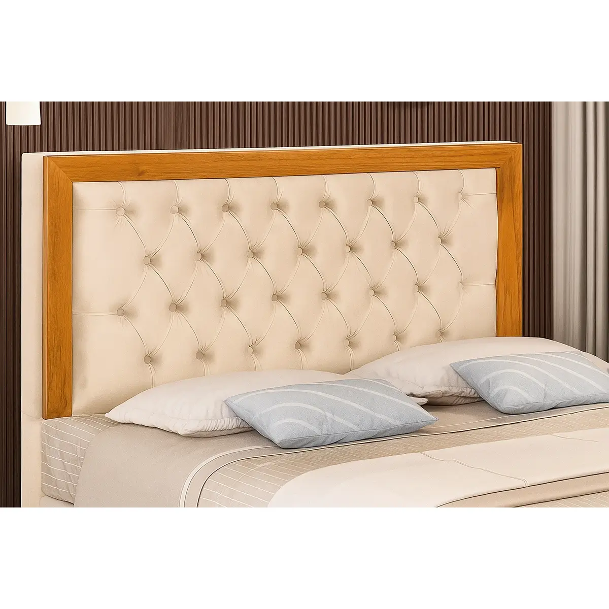 Cabeceira Imperial Queen em Suede Ra - Imagem 3