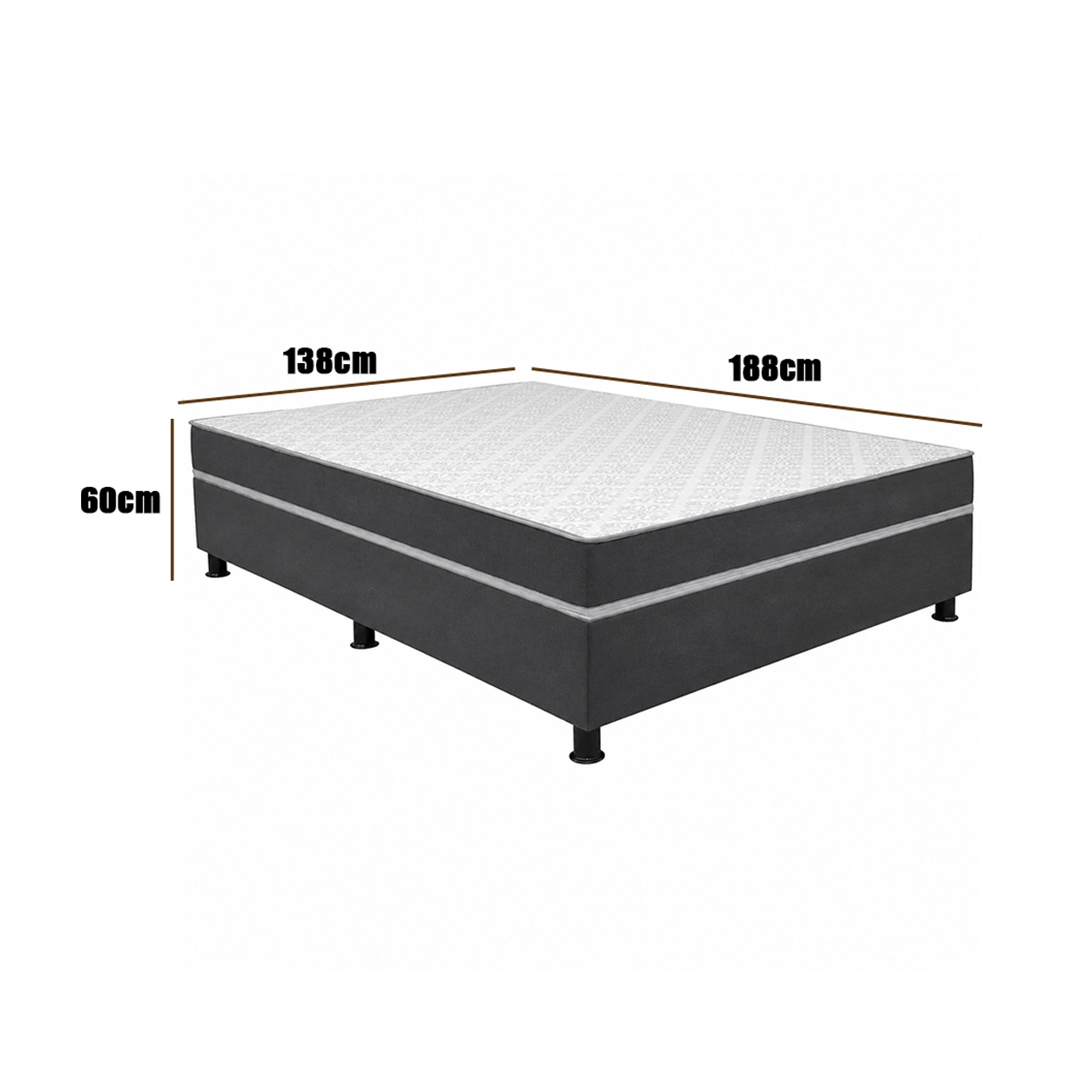 Cama Box Isa Casal com Molas Ensacadas 138x188x60cm Ortobello - Imagem 2