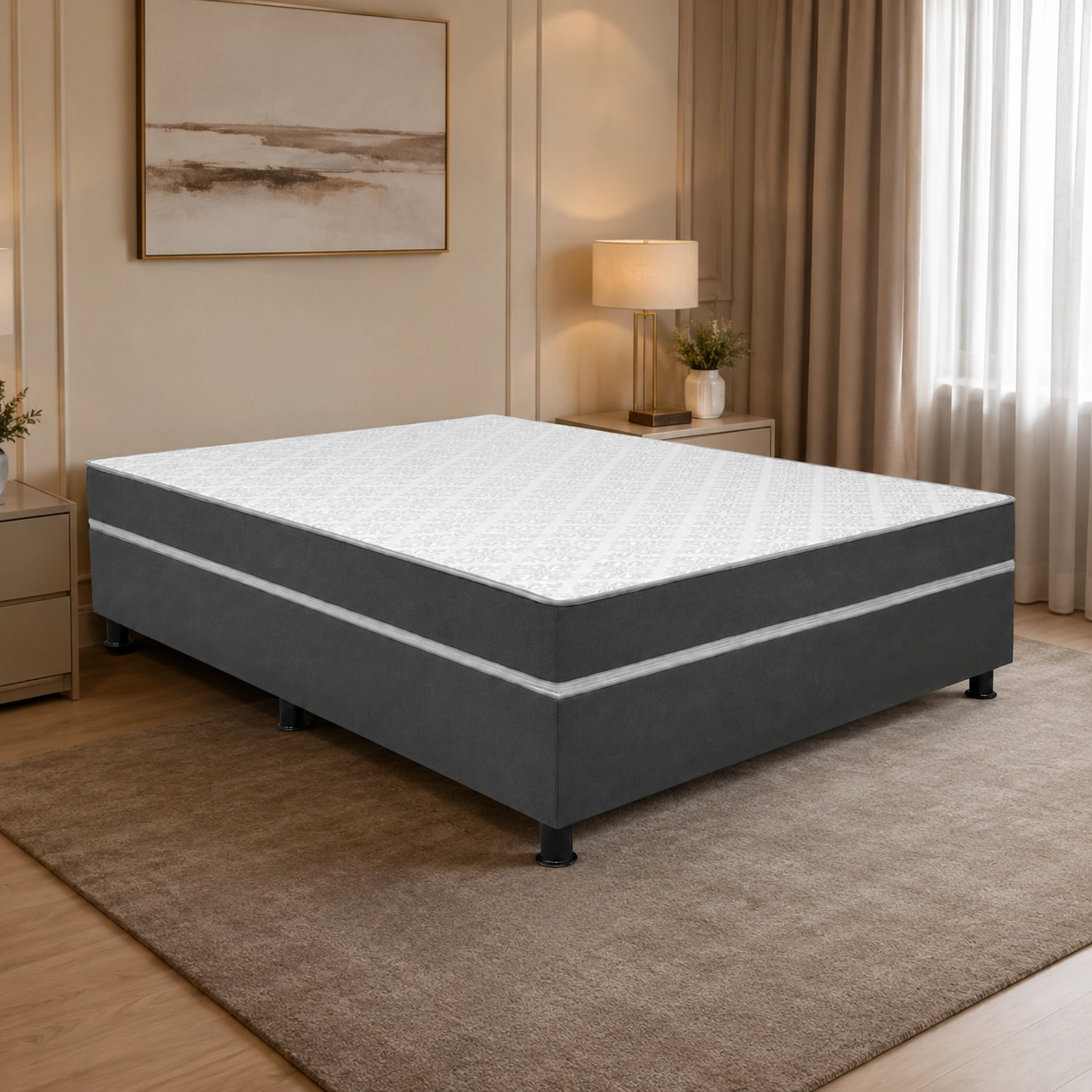 Cama Box Isa Casal com Molas Ensacadas 138x188x60cm Ortobello - Imagem 3