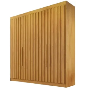 Guarda Roupa Potente Solteiro Ripado 4 Portas 3 Gavetas Europa