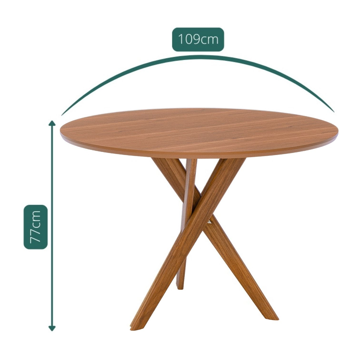 Mesa Cacau Sem Vidro Redonda 109cm Cimol - Imagem 2