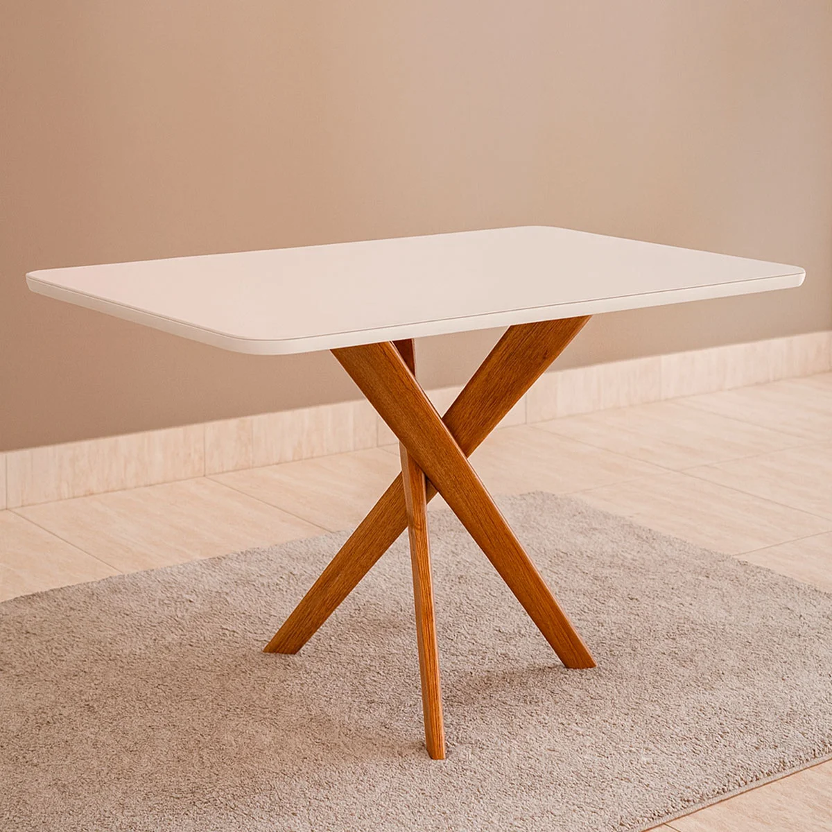 Mesa Cacau com Vidro 130x80cm Cimol - Imagem 3