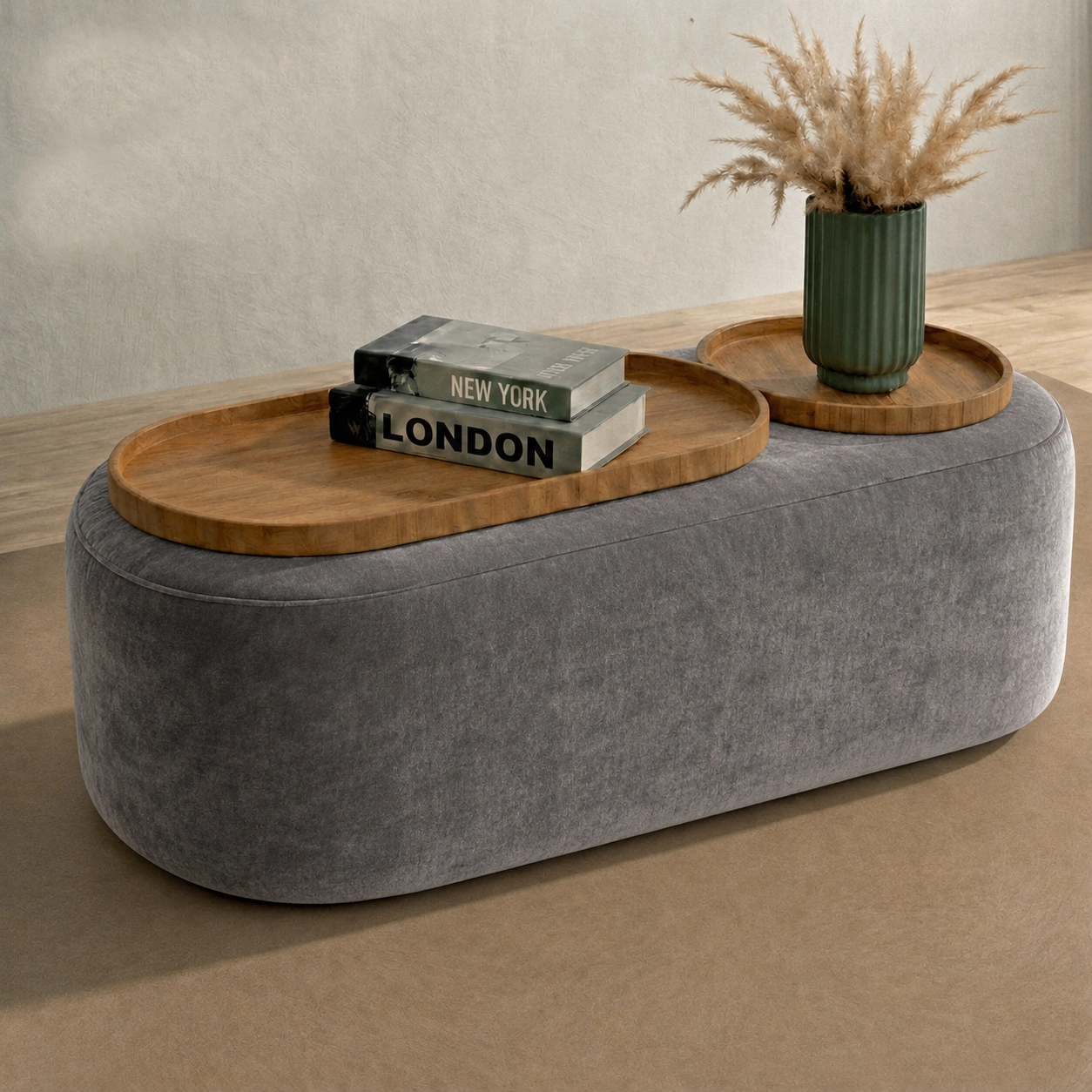 Mesa de Centro Madrid em Veludo House Decor - Imagem 3