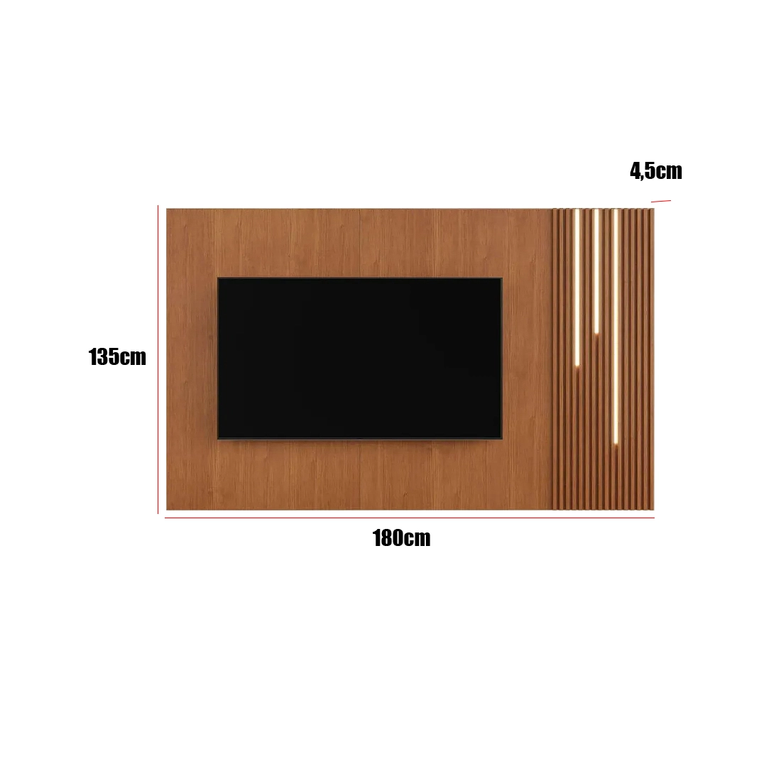 Painel Arezzo Mavaular 180cm com Led para Tv Até 58 Polegadas - Imagem 2