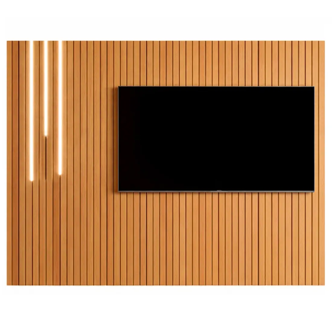 Painel Tucuma Ripado 180cm Sem Prateleira com Led Cascata Jb Bechara