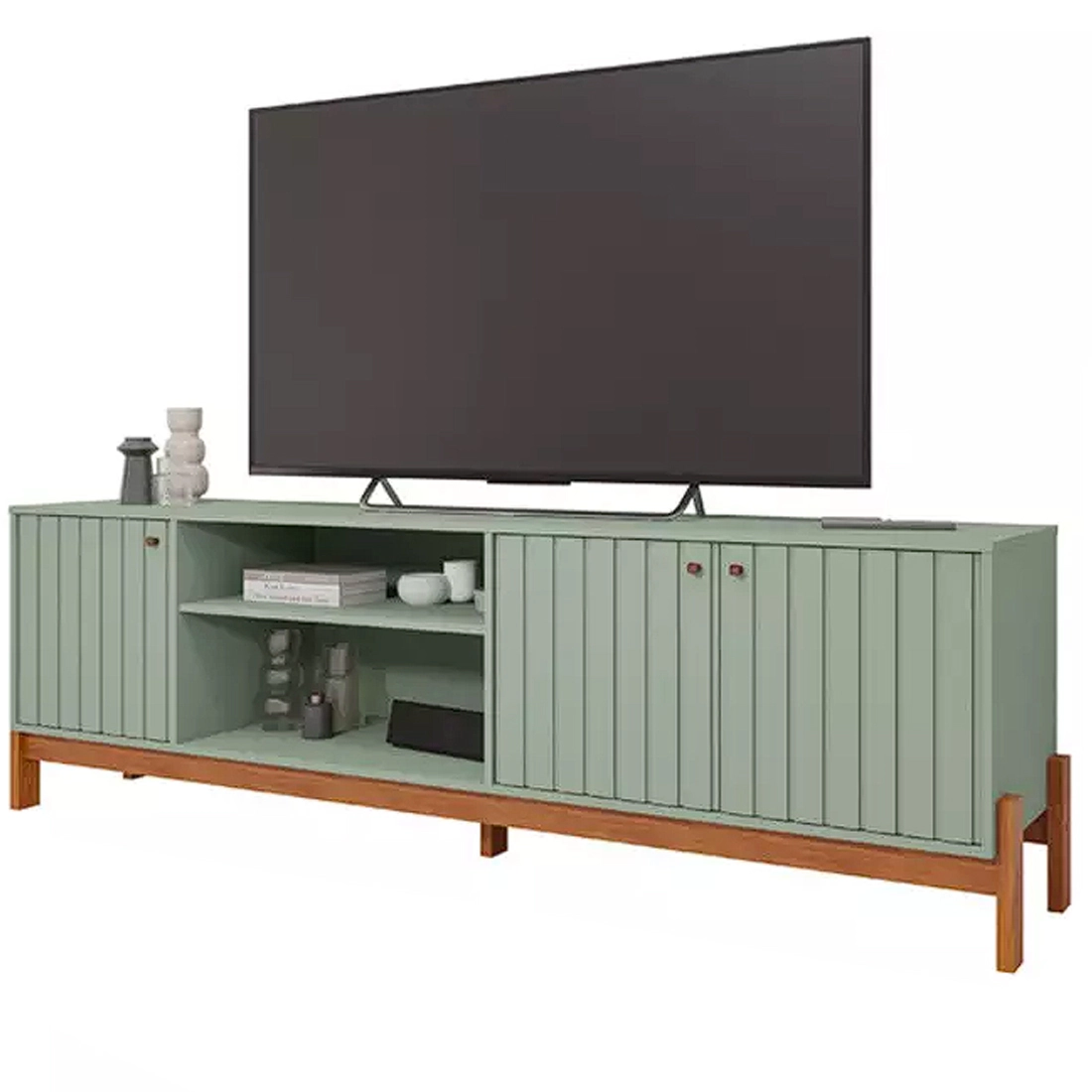 Rack Holanda 200cm para Tv Até 70 Polegadas Ripado 3 Portas Permobili