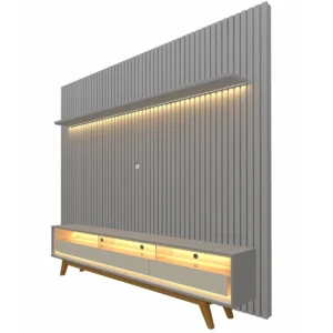 Rack Requinte 212cm com Painel Nobre 230cm para Tv Até 85 Polegadas Gelius
