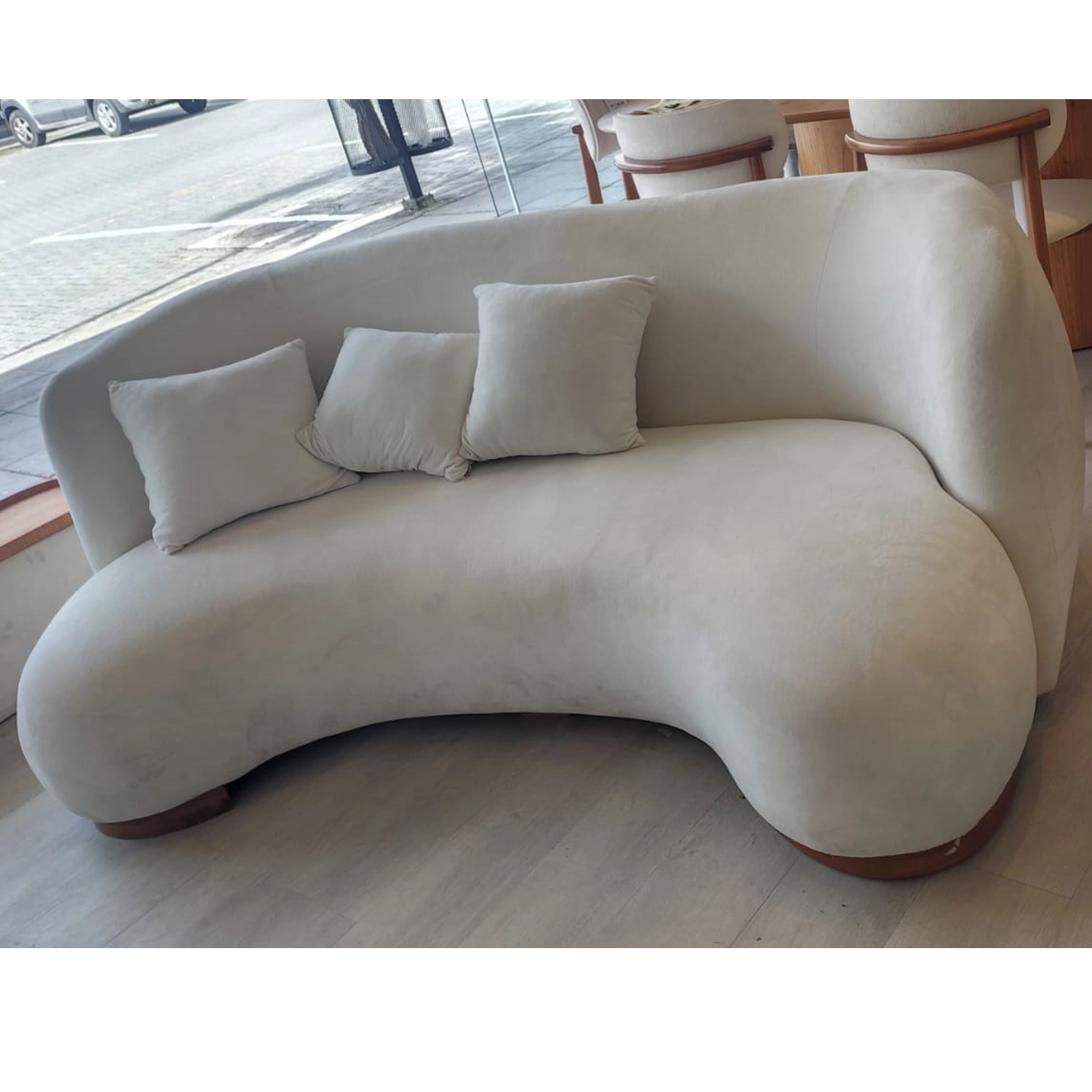 Sofá Orgânico Living Paris em Linho 3 Lugares com Molas Ensacadas 200cm House Decor - Imagem 3