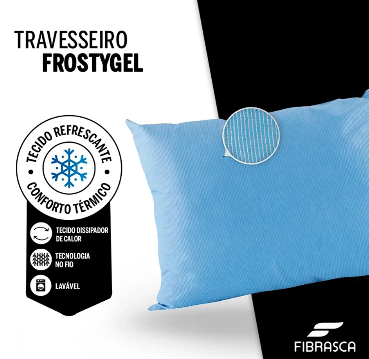 Travesseiro Frostygel Toque Gelado Fibrasca - Imagem 4