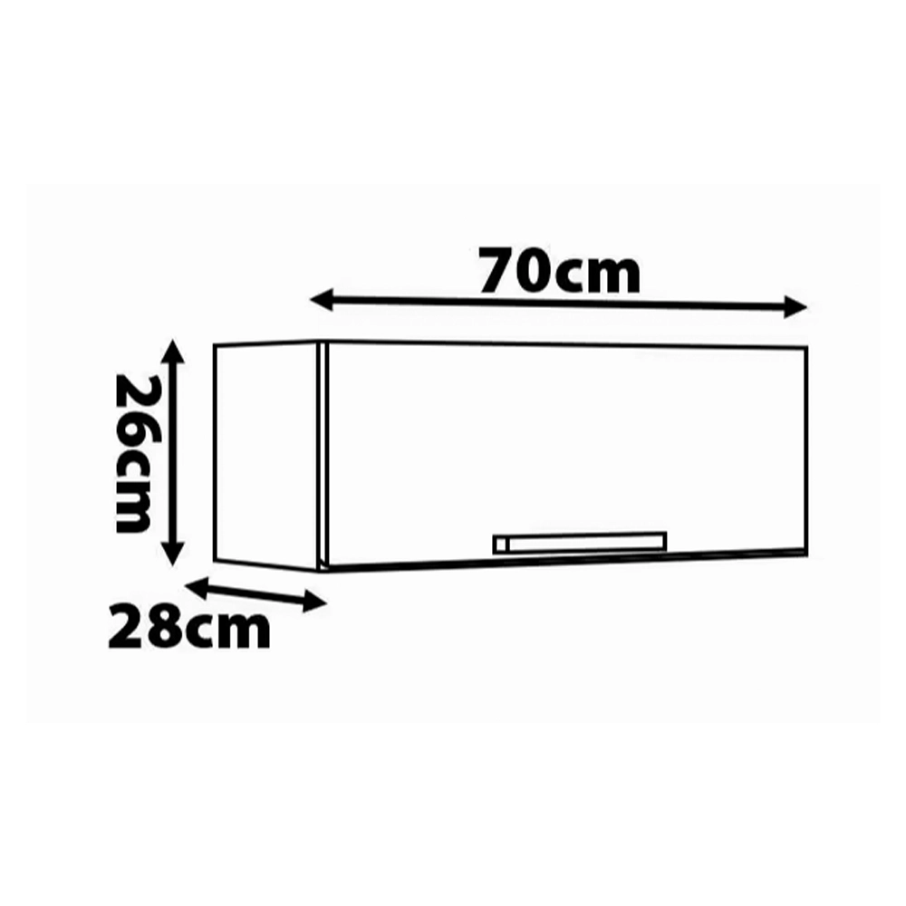 Armário Aéreo Florença 70cm 1 Porta Itatiaia - Imagem 2
