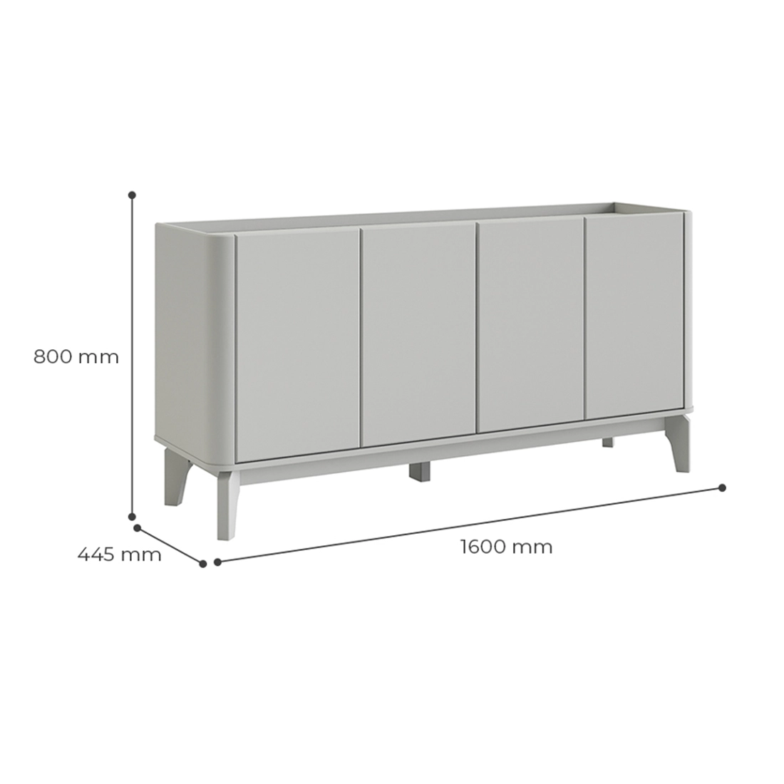 Buffet Flip 160cm Patrimar 4 Portas - Imagem 2