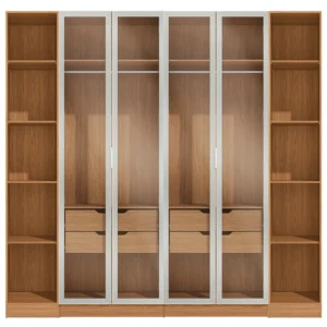 Conjunto Modulado K003 com 4 Portas de Vidro 4 Gavetas 4 Peças Kappesberg