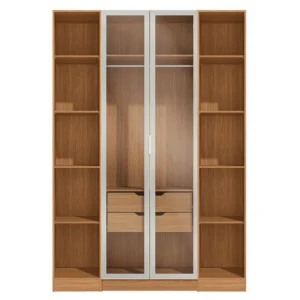 Conjunto Modulado K004 com 2 Portas de Vidro 2 Gavetas 3 Peças Kappesberg