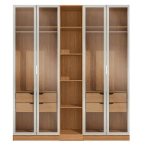 Conjunto Modulado K006 com 4 Portas de Vidro 4 Gavetas 3 Peças Kappesberg