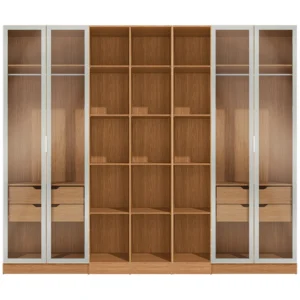 Conjunto Modulado K019 com 4 Portas de Vidro 4 Gavetas 5 Peças Kappesberg