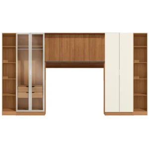 Conjunto Modulado K024 com 8 Portas Sendo 2 em Vidro e 4 Gavetas 5 Peças Kappesberg