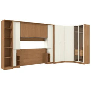 Conjunto Modulado K026 com 13 Portas Sendo 2 em Vidro e 4 Gavetas 10 Peças Kappesberg