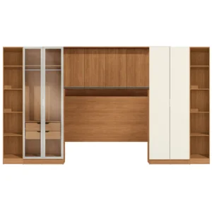Conjunto Modulado K028 com 8 Portas Sendo 2 em Vidro e 4 Gavetas 6 Peças Kappesberg