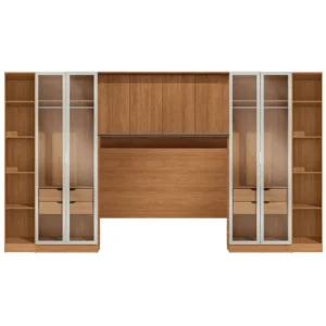 Conjunto Modulado K029 com 8 Portas Sendo 4 em Vidro e 4 Gavetas 6 Peças Kappesberg