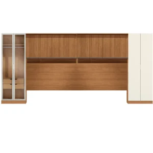 Conjunto Modulado K034 com 12 Portas Sendo 2 em Vidro e 4 Gavetas 6 Peças Kappesberg