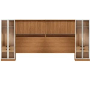 Conjunto Modulado K035 com 12 Portas Sendo 4 em Vidro e 4 Gavetas 6 Peças Kappesberg