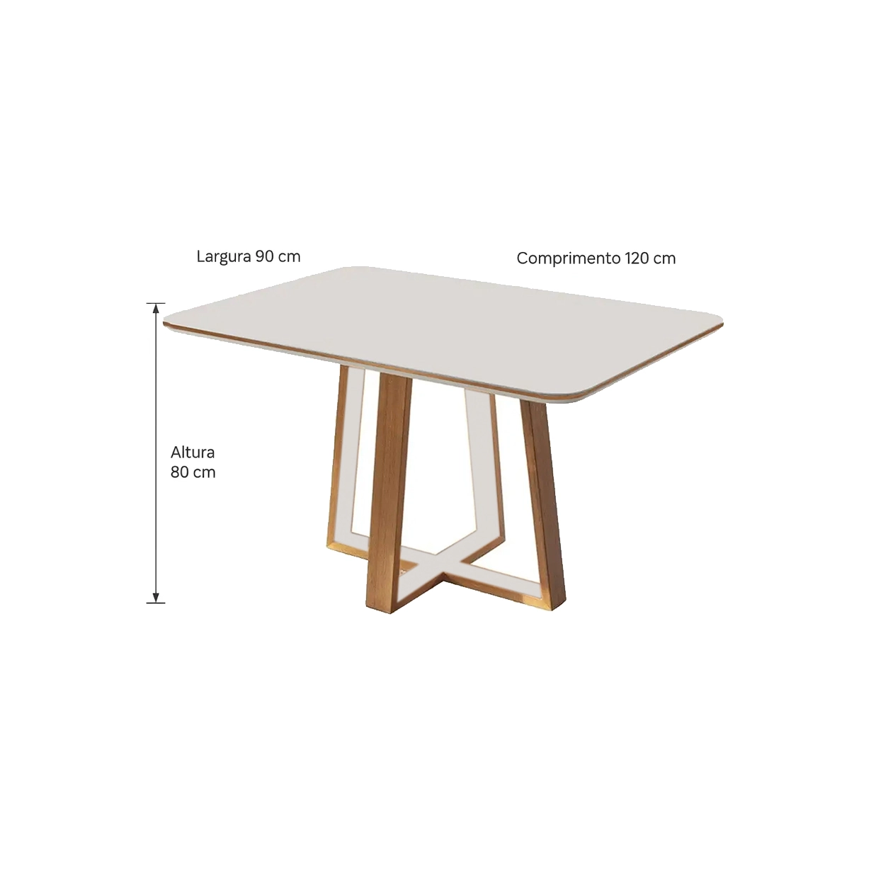 Mesa Atlanta 120x90cm Minas Plac - Imagem 2