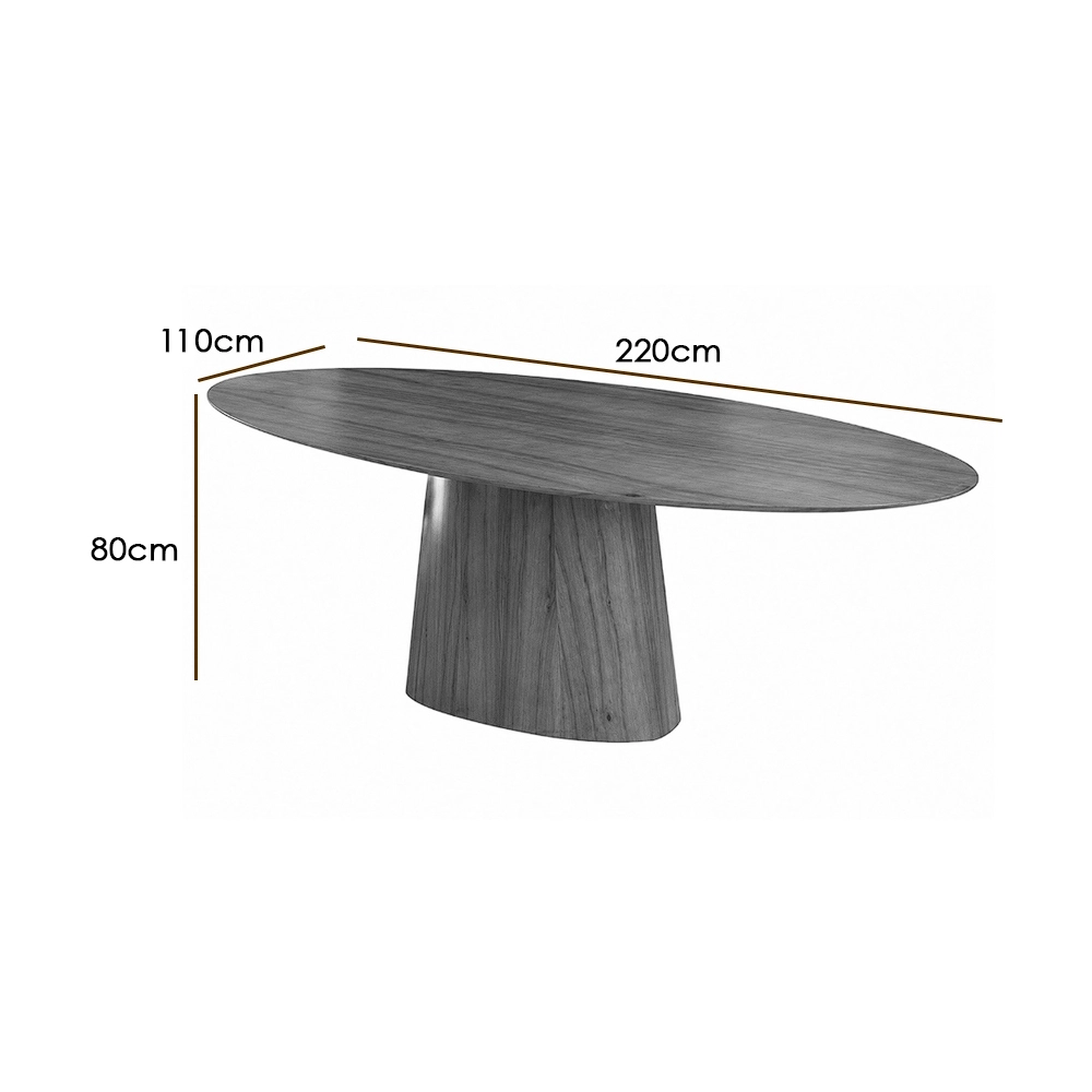 Mesa Barcelona Oval 220x110cm Minas Plac - Imagem 2