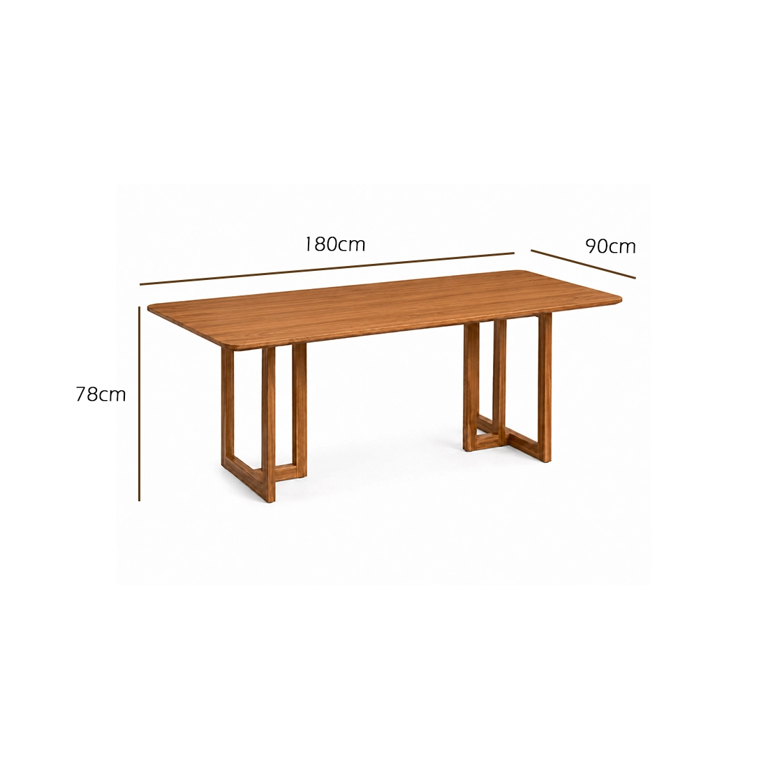 Mesa Londrina 180x90cm Minas Plac - Imagem 2