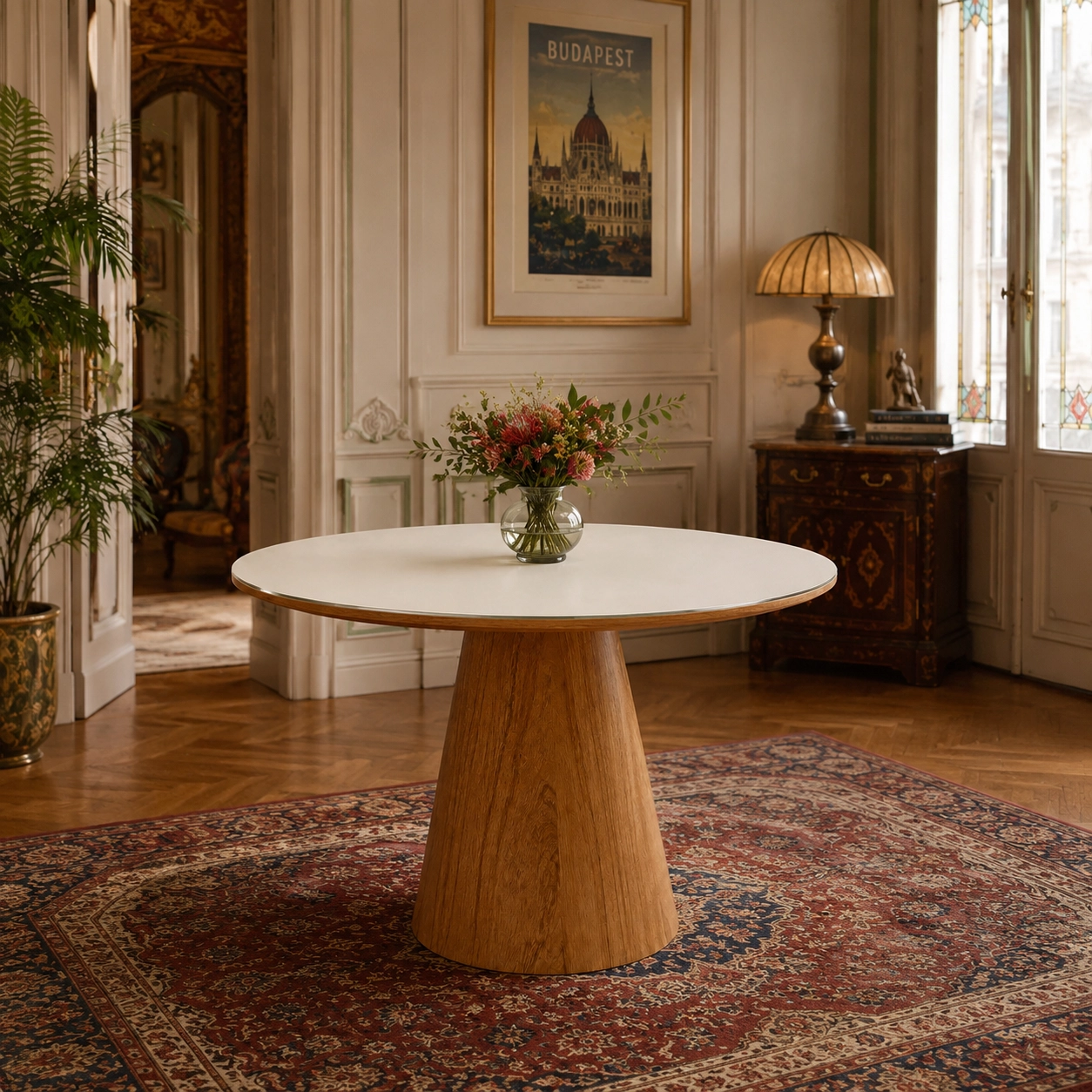 Mesa Paris Redonda 120x120 com Vidro Minas Plac - Imagem 3