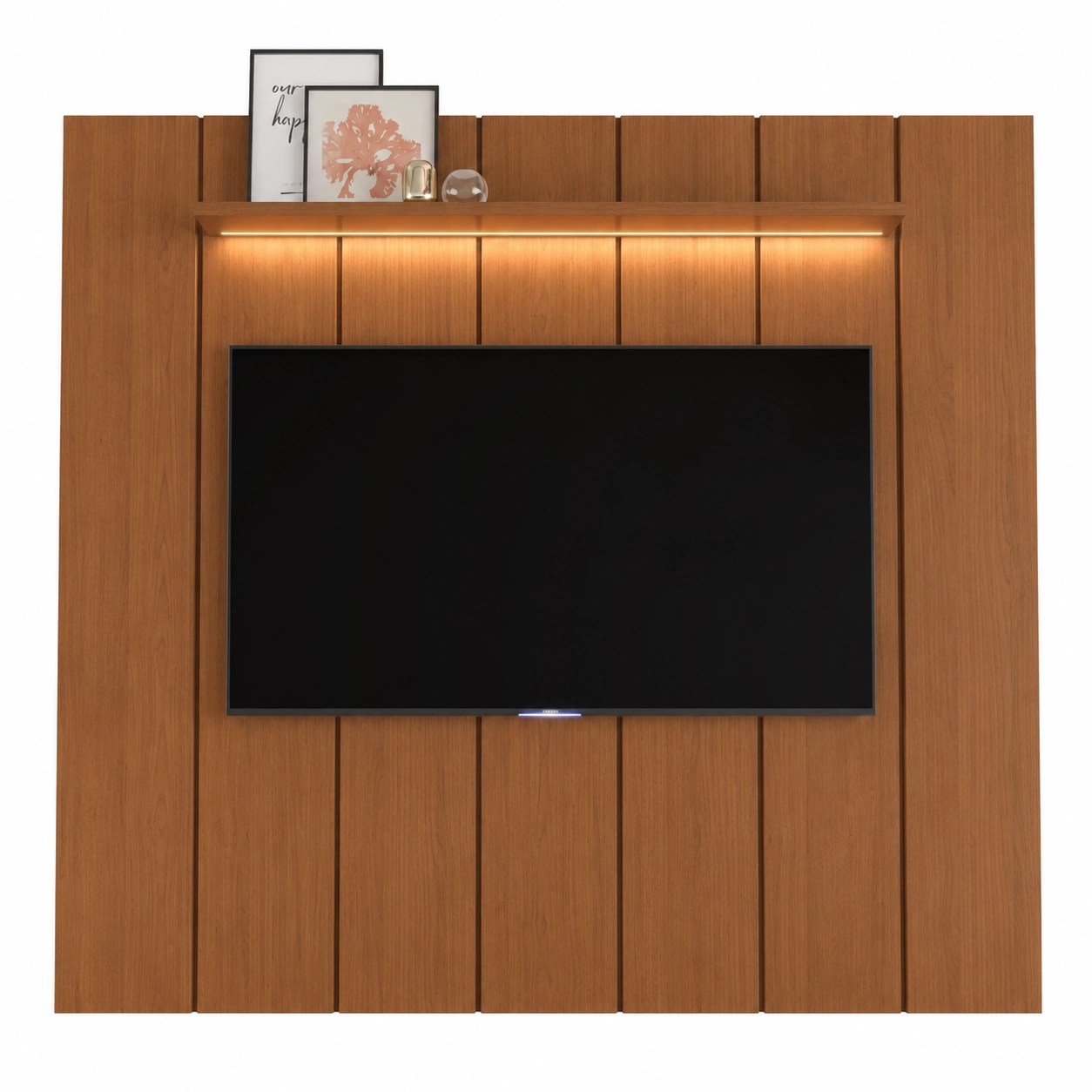 Painel Lumi 220cm com Led para Tv Até 75 Polegadas Ripado Edn
