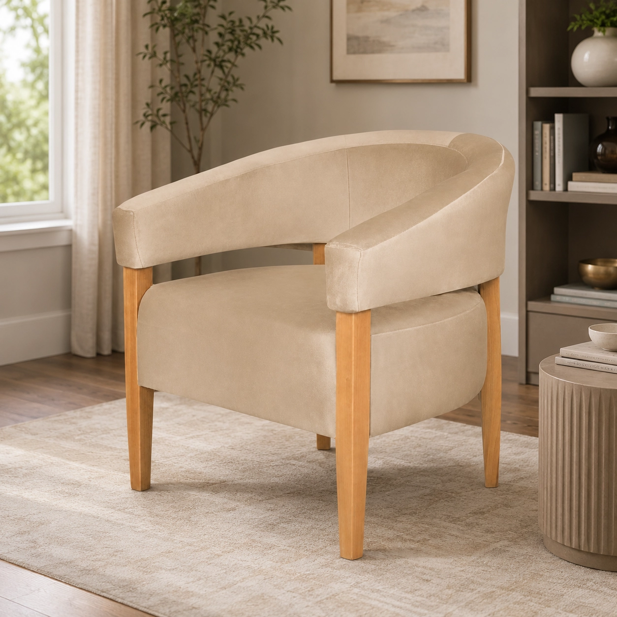 Poltrona Decorativa Valentina em Veludo House Decor - Imagem 3