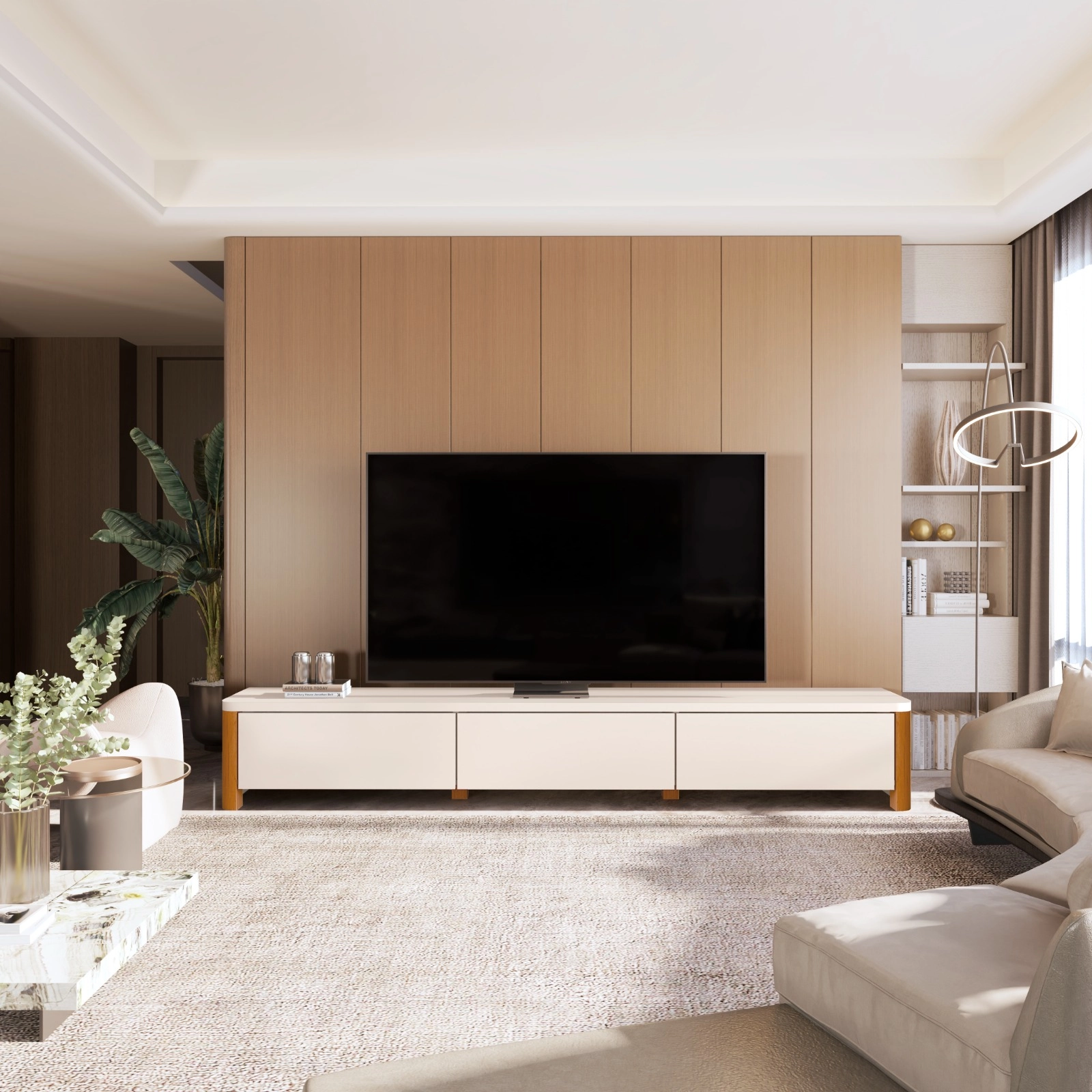 Rack Monaco 220cm para Tv Até 72 Polegadas 3 Gavetas Giga - Imagem 3