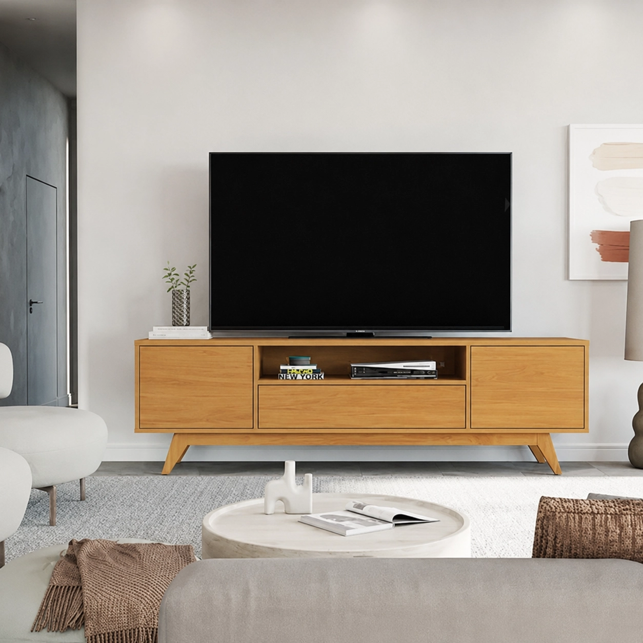 Rack Valencia 180cm para Tv Até 72 Polegadas 3 Portas Giga - Imagem 3