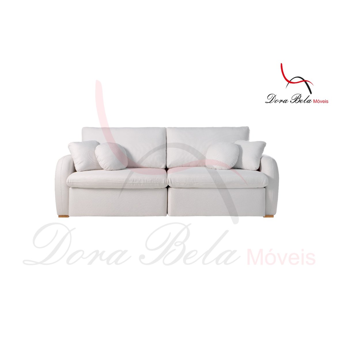 Sofá Cama Organ em Linhão 230cm com Molas Ensacadas Retrátil 4 Lugares Dora Bela - Imagem 3