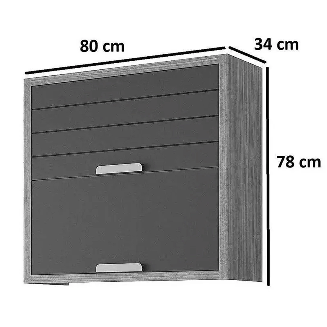 Armário Aéreo Eloise 80cm 2 Portas Mgm - Imagem 2