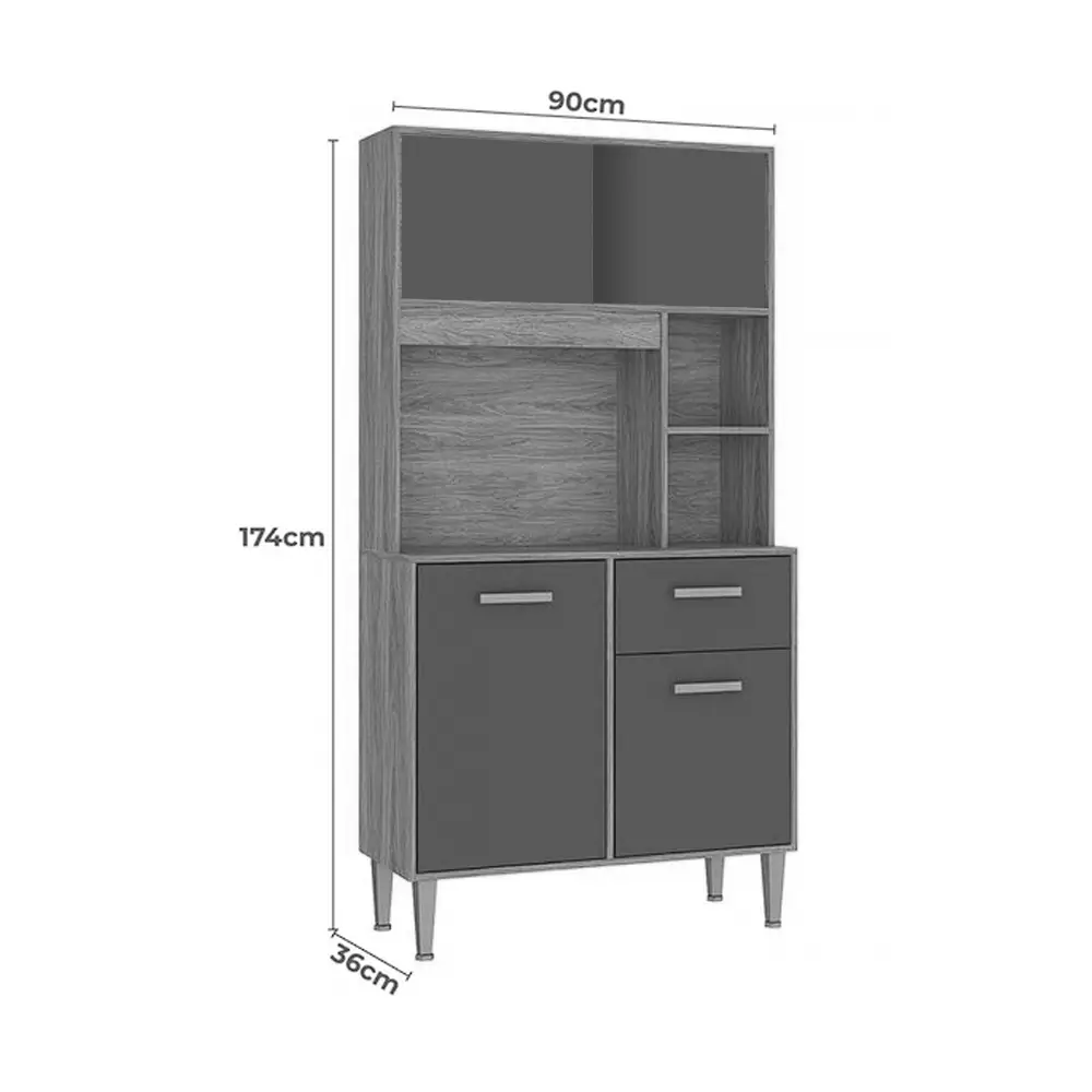 Armário de Cozinha Dalia 4 Portas 1 Gaveta Fellicci - Imagem 2