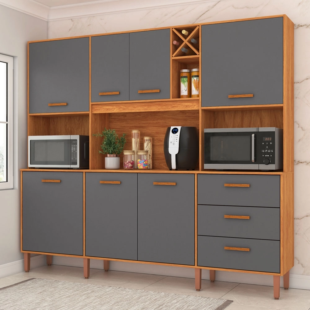 Armário de Cozinha Modena 7 Portas 3 Gavetas Fellicci - Imagem 6