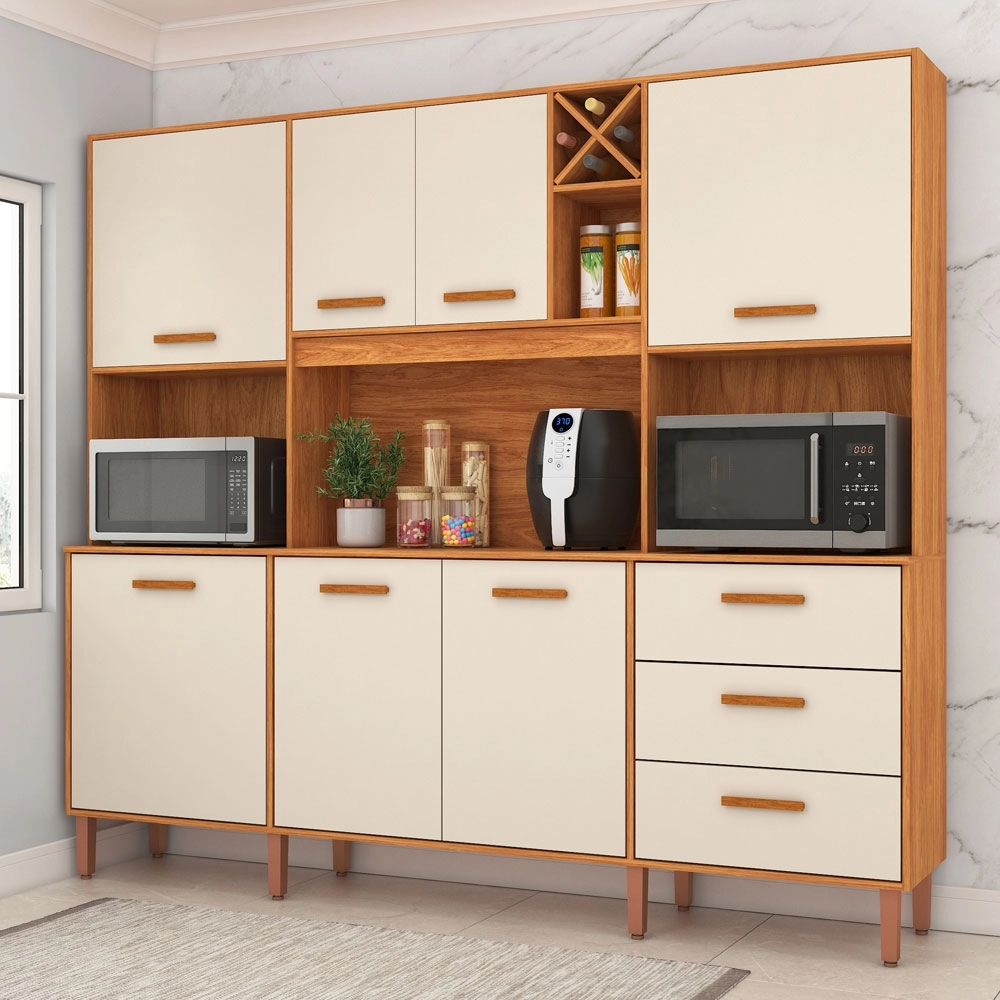 Armário de Cozinha Modena 7 Portas 3 Gavetas Fellicci - Imagem 4