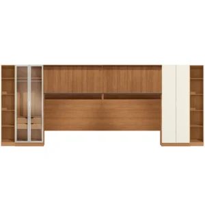 Conjunto Modulado K037 com 12 Portas Sendo 2 em Vidro e 4 Gavetas 8 Peças Kappesberg