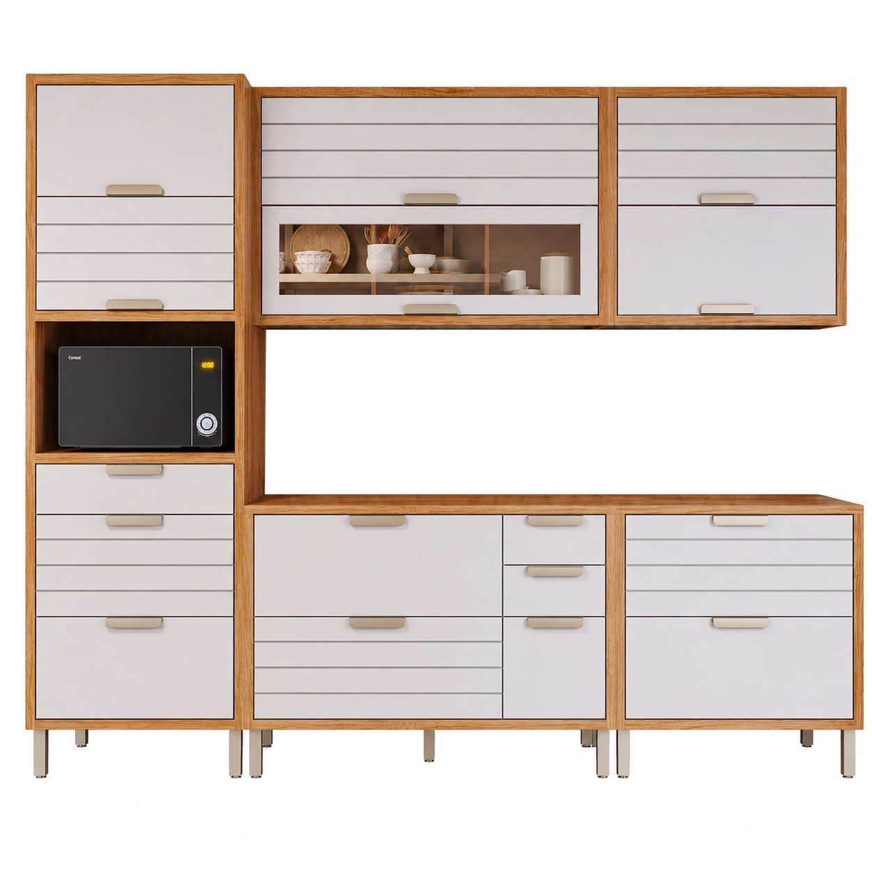 Cozinha Eloise Completa 5 Peças 9 Portas 7 Gavetas Mgm