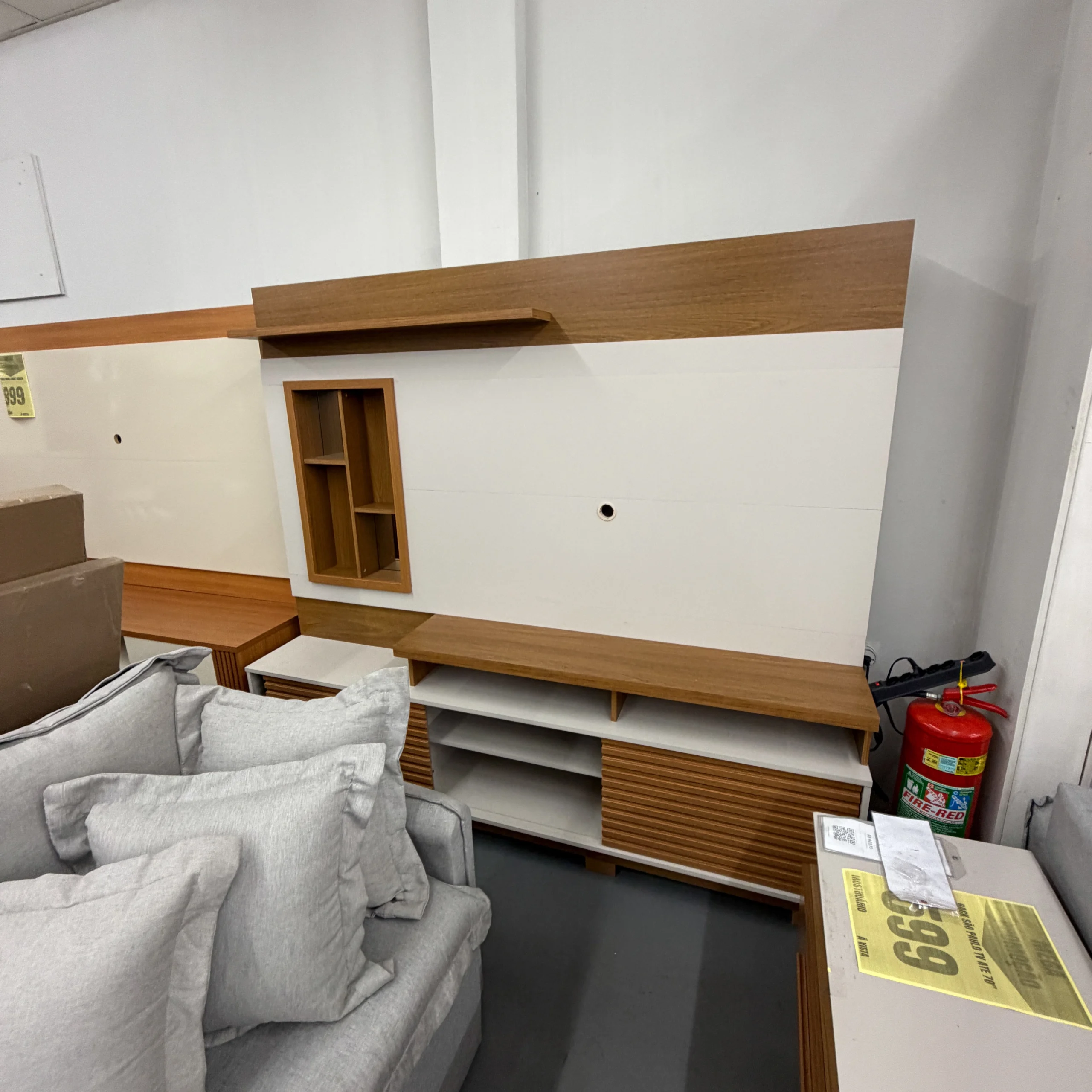 Estante Eldorado para Tv Até 60 Polegadas Ripado com Led 2 Portas Linea - Imagem 3