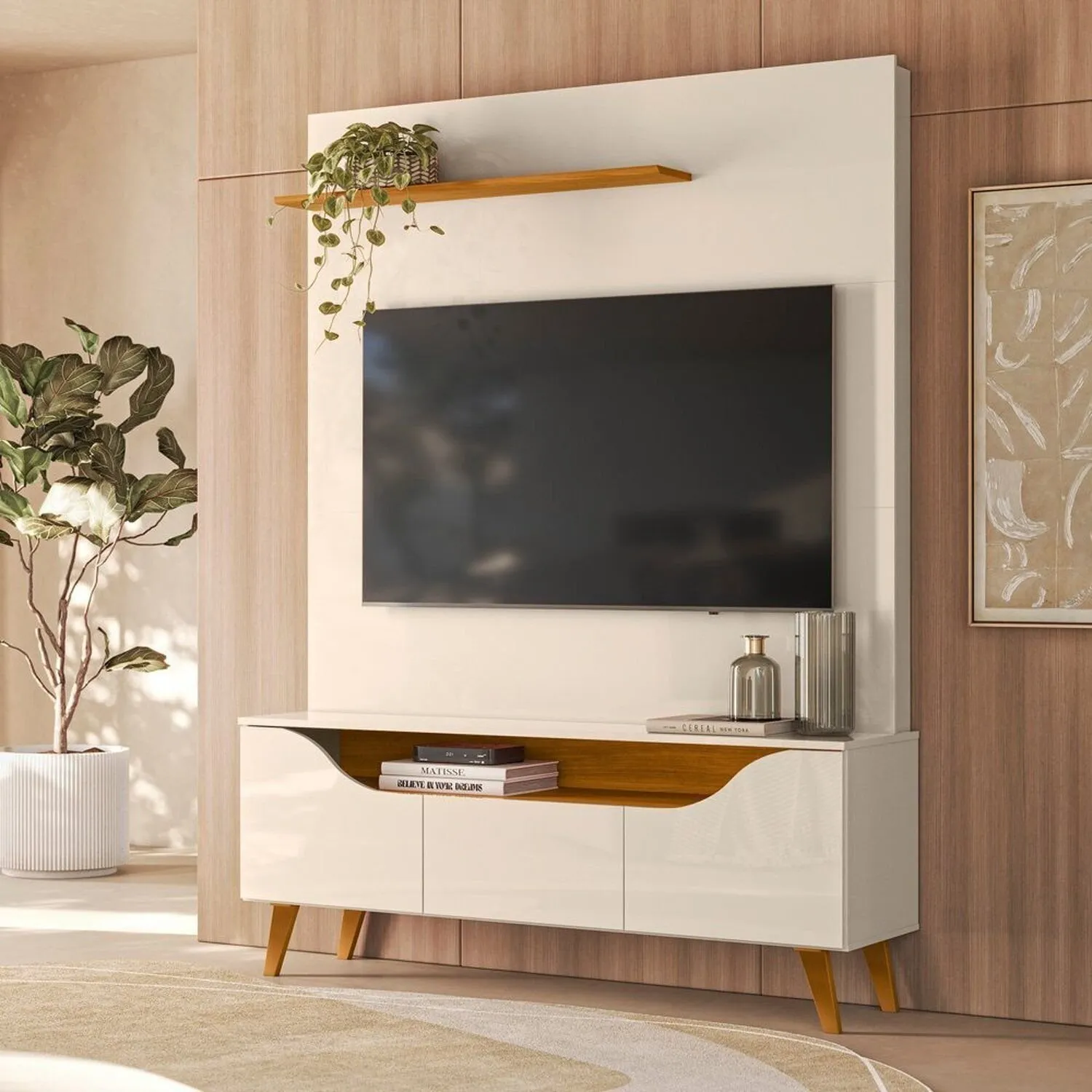 Estante Home Polo para Tv Até 55 Polegadas 3 Portas Madetec - Imagem 4